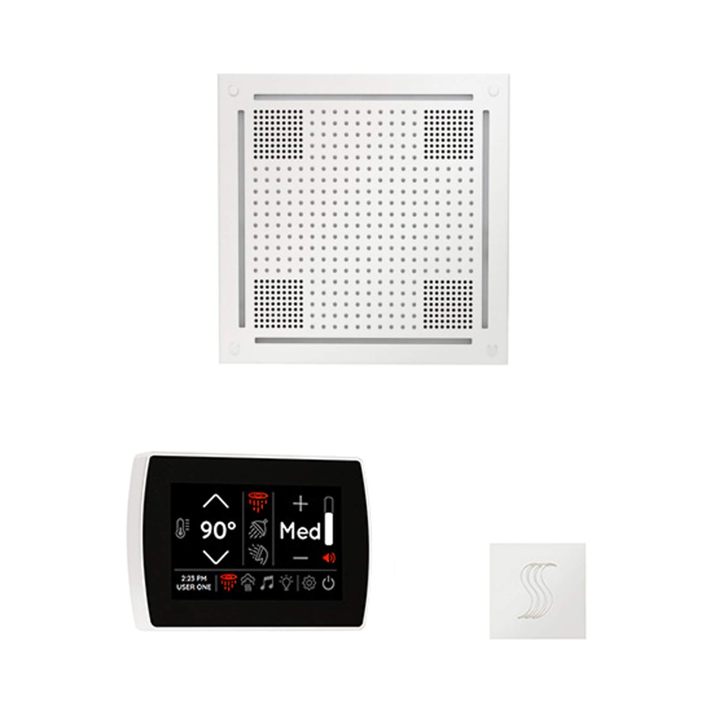 ThermaSol SignaTouch 5-Inch Display Steam Control Package with HydroVive Rainhead