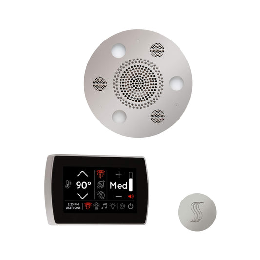 ThermaSol SignaTouch 5-Inch Polished Nickel Round Steam Control Package With Flushmount