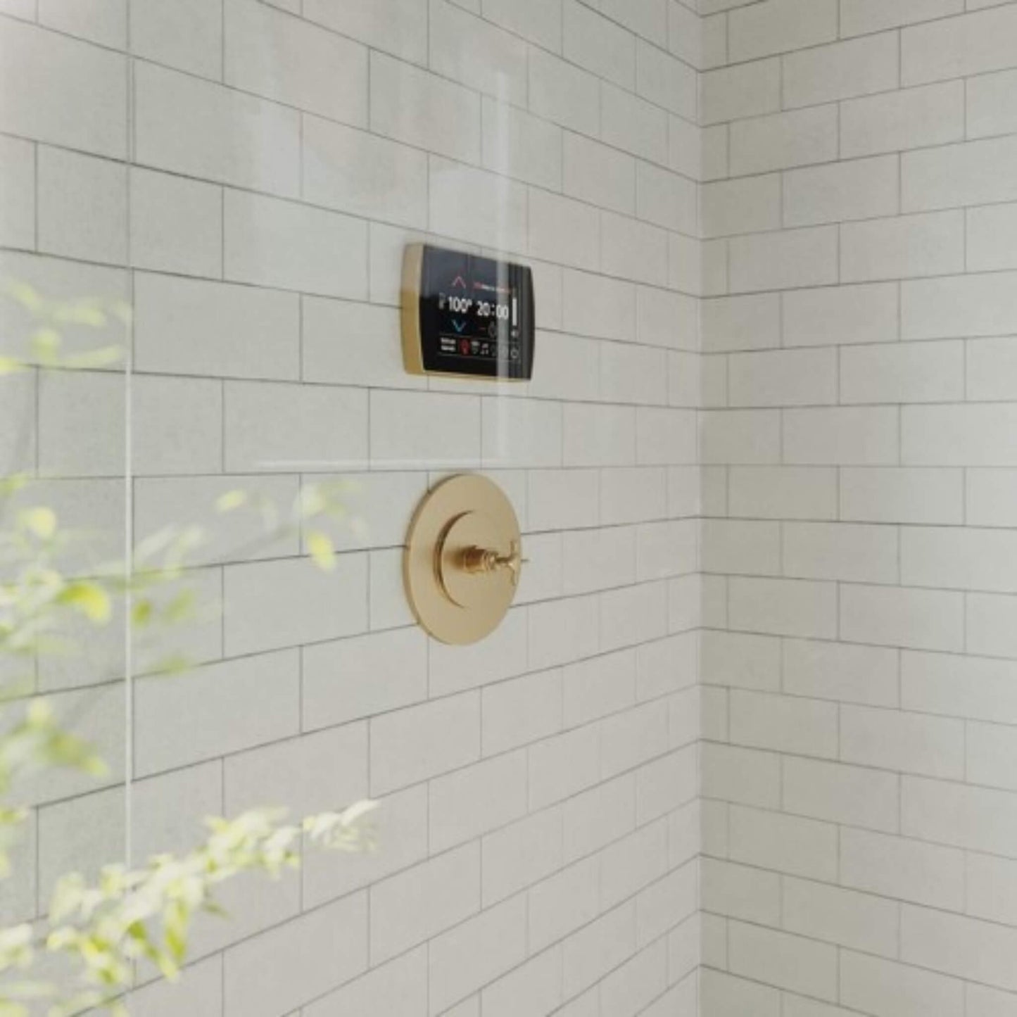 ThermaSol SignaTouch Flushmount 5-Inch Digital Shower Steam Control Package With Serenity 10