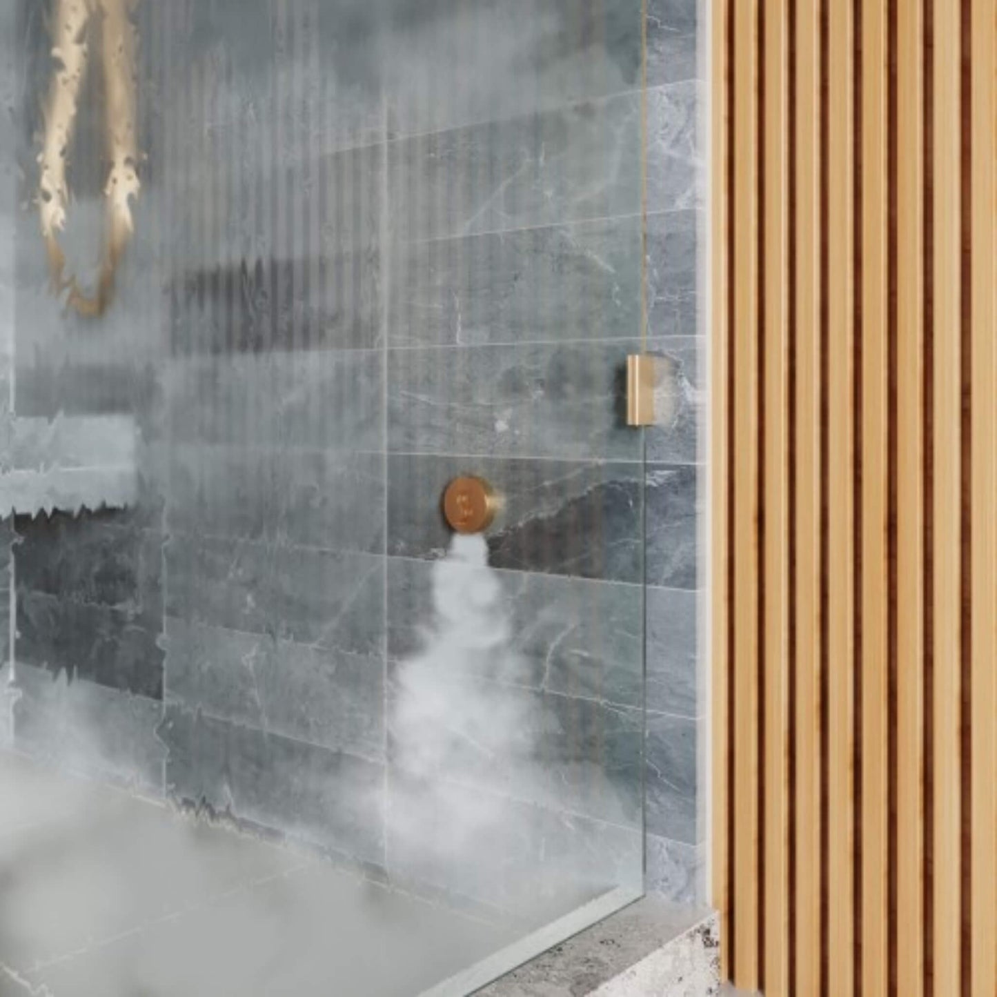 ThermaSol SignaTouch Flushmount 5-Inch Digital Shower Steam Control Package With Serenity 10