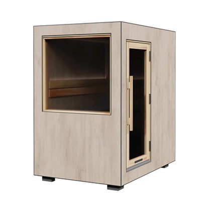 ThermaSol Solaris Fully-Assembled Outdoor Sauna Cabin - Solar Panel Battery System
