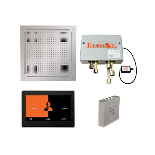 ThermaSol ThermaTouch 10-Inch Smart Shower Package With HydroVive 18-Inch And SteamVection Technology