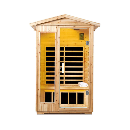 Thermora 2-Person Outdoor Infrared Sauna With Bluetooth Audio And LED Lighting