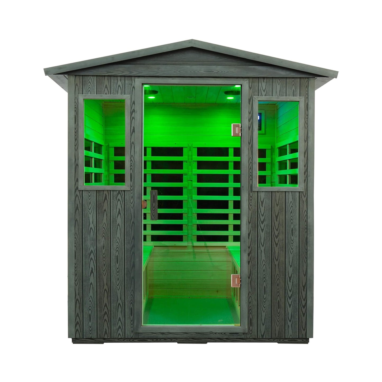 Thermora 4-Person Full-Spectrum Low EMF Carbonized Composite Infrared Sauna Room With Bluetooth Speakers