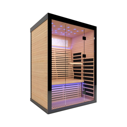 Thermora Luxury 2-Person Canadian Hemlock Wood Far Infrared Home Sauna