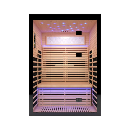 Thermora Luxury 2-Person Canadian Hemlock Wood Far Infrared Home Sauna