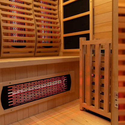 Rövia Luma 2-Person Indoor Hybrid Sauna Room With Infrared And 3.5KW Steam Heaters