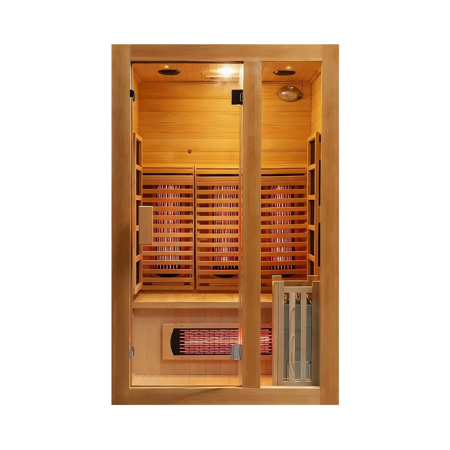 Rövia Luma 2-Person Indoor Hybrid Sauna Room With Infrared And 3.5KW Steam Heaters