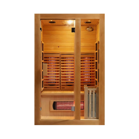 Rövia Luma 2-Person Indoor Hybrid Sauna Room With Infrared And 3.5KW Steam Heaters