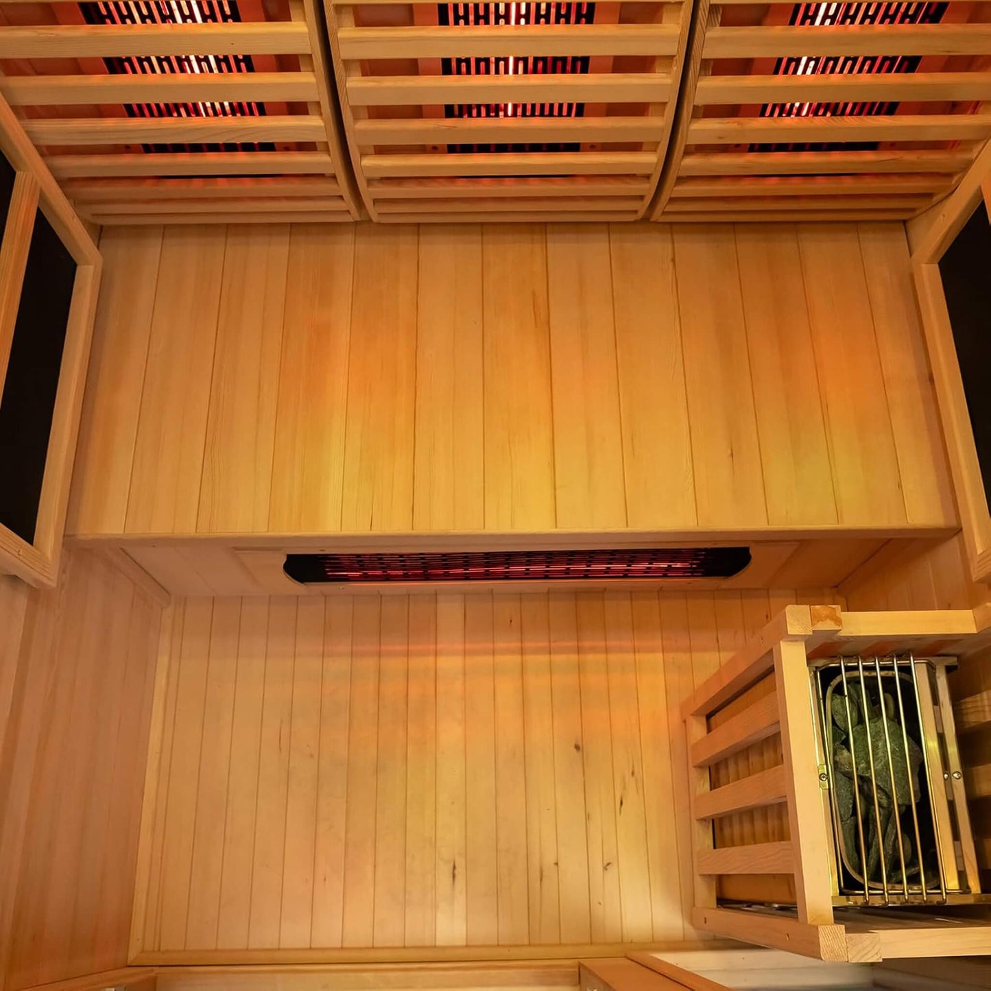 Rövia Luma 2-Person Indoor Hybrid Sauna Room With Infrared And 3.5KW Steam Heaters