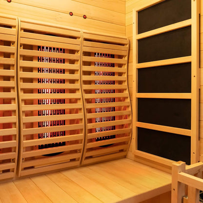 Rövia Luma 2-Person Indoor Hybrid Sauna Room With Infrared And 3.5KW Steam Heaters