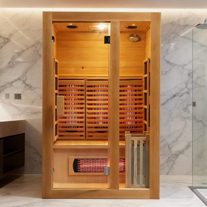 Rövia Luma 2-Person Indoor Hybrid Sauna Room With Infrared And 3.5KW Steam Heaters