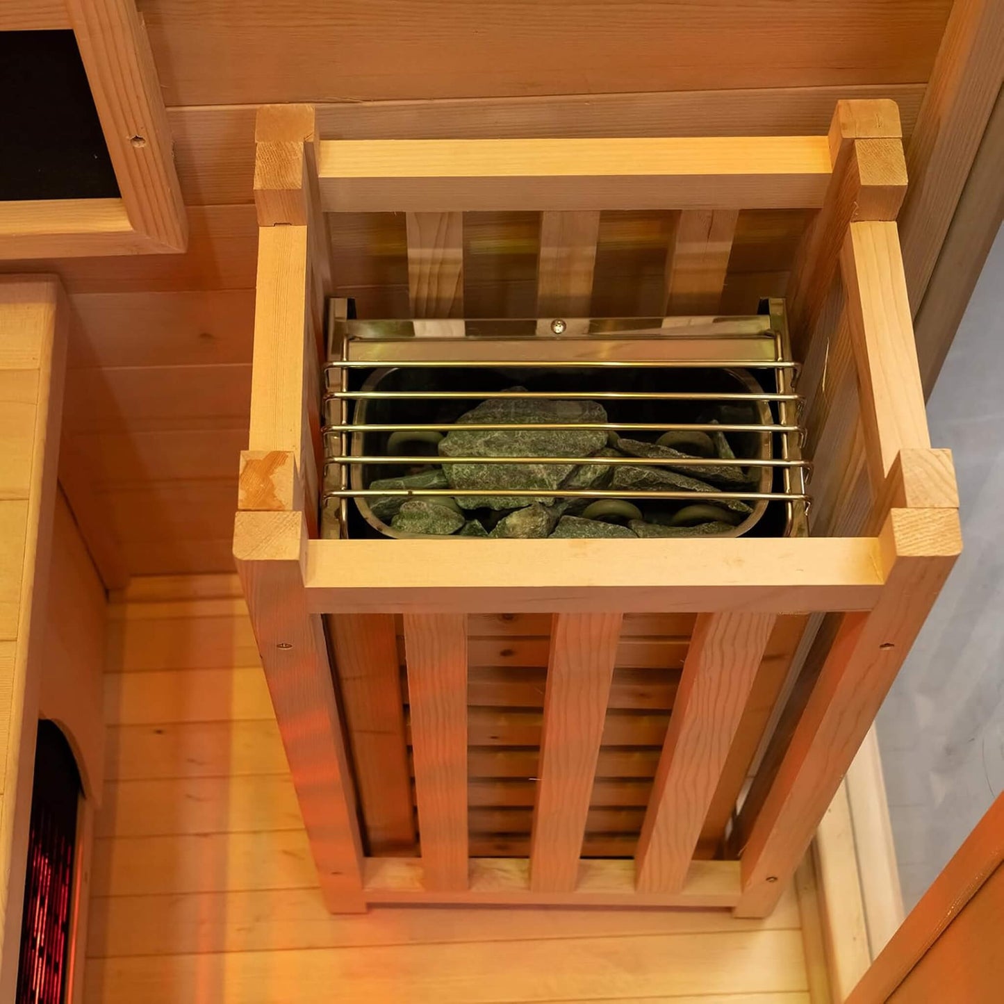 Rövia Luma 2-Person Indoor Hybrid Sauna Room With Infrared And 3.5KW Steam Heaters