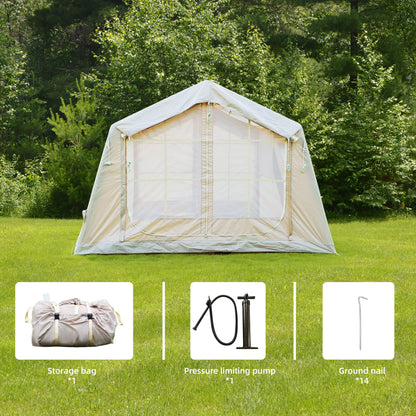 Trailora 4-Season Outdoor 4-6 People Inflatable Blow Up Camping Tent With Air Pump