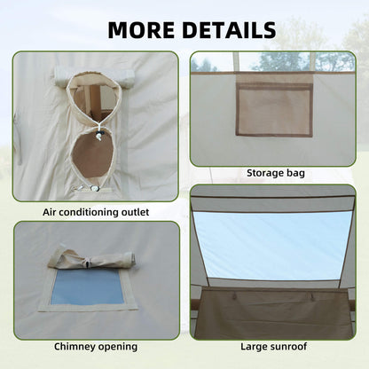 Trailora 4-Season Outdoor 4-6 People Inflatable Blow Up Camping Tent With Air Pump