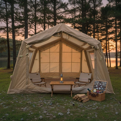 Trailora 4-Season Outdoor 4-6 People Inflatable Blow Up Camping Tent With Air Pump
