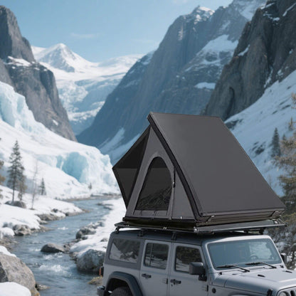 Trailora Premium Lightweight Hard Shell Rooftop Tent With LED Strip And Memory Foam