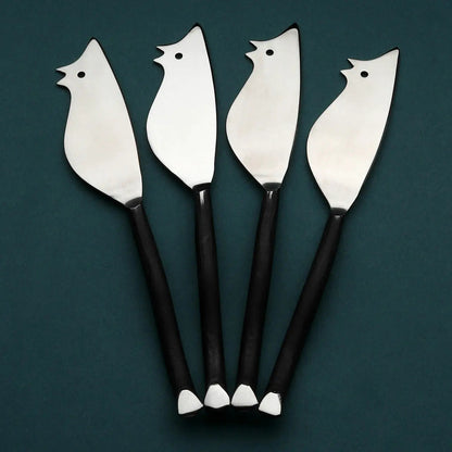 Twig Ratoncito Cheese Spreader and Knife 4 Pc. Set