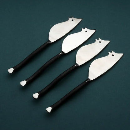 Twig Ratoncito Cheese Spreader and Knife 4 Pc. Set
