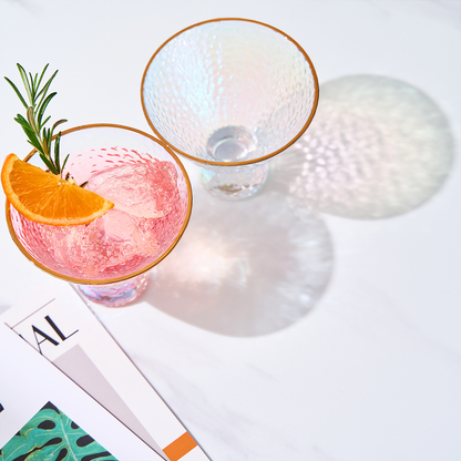 Dulce Martini Cocktail Glassware, Set of 2