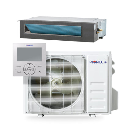 Pioneer® Quantum Ultra™ 11,000 BTU 19 SEER2 230V Ceiling Concealed Ducted Mini-Split Air Conditioner Inverter Heat Pump Full Set