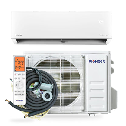 Pioneer® Quantum Ultra™ 12,000 BTU 23 SEER2 115V High-Wall Ductless Energy-Star Mini-Split Air Conditioner Inverter Heat Pump Full Set