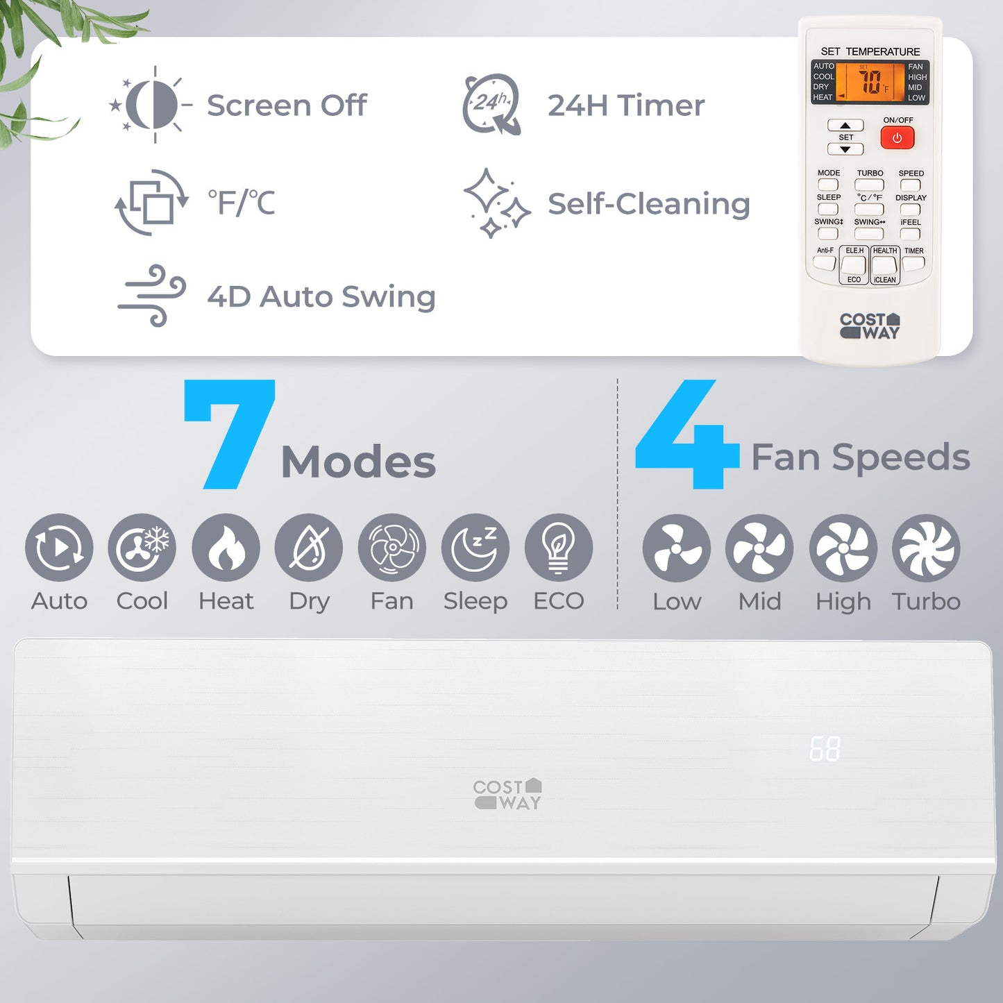 24000 BTU 25 SEER2 208-230V Mini Split Heat Pump Heating at -15°F WiFi Enabled