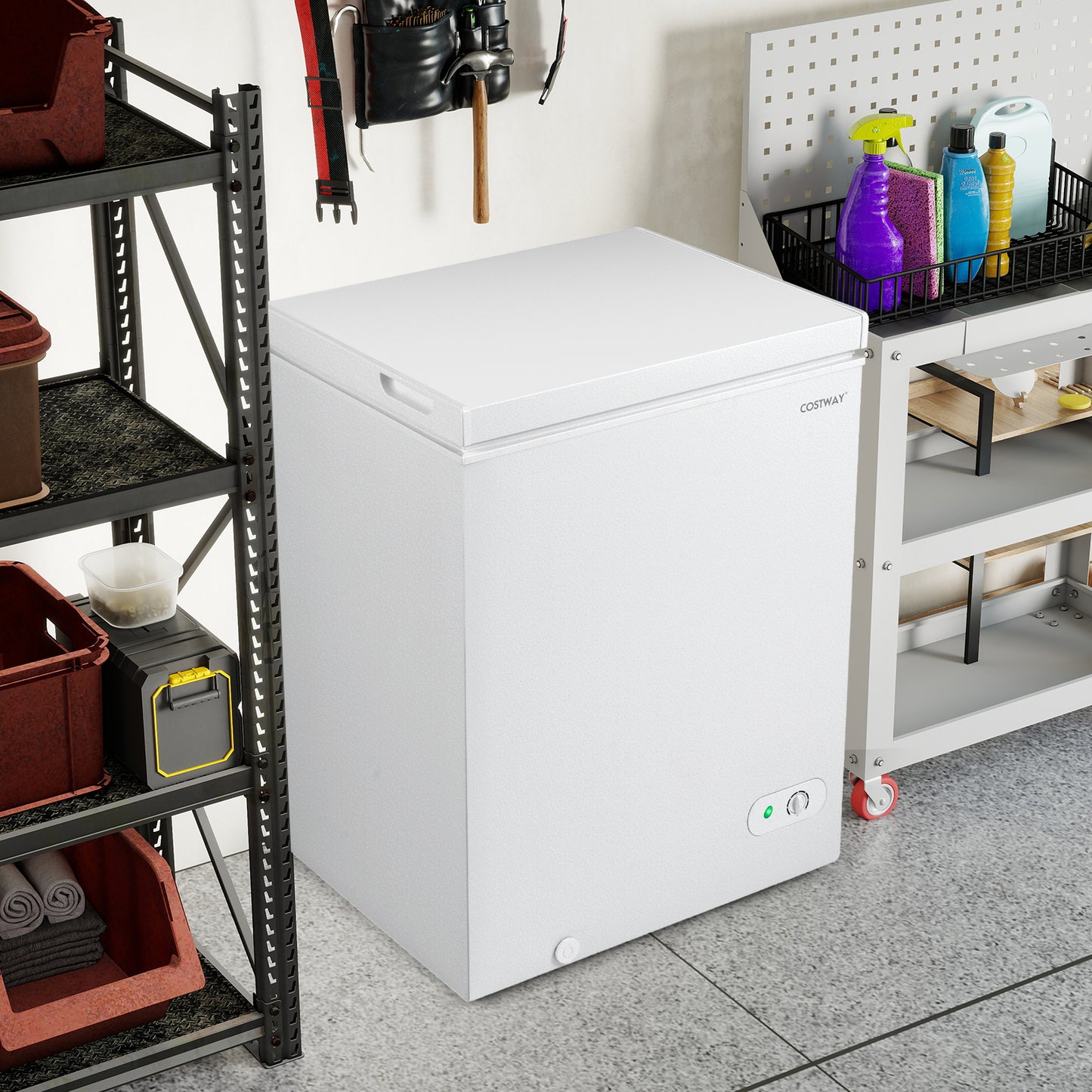 5 CU. FT. - 141 L Compact Chest Freezer with 7-Gear Adjustable Temperature
