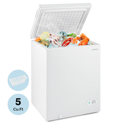 5 CU. FT. - 141 L Compact Chest Freezer with 7-Gear Adjustable Temperature