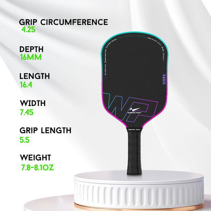Neon Pickleball Paddle with Premium Carbon Fiber & Honeycomb Core