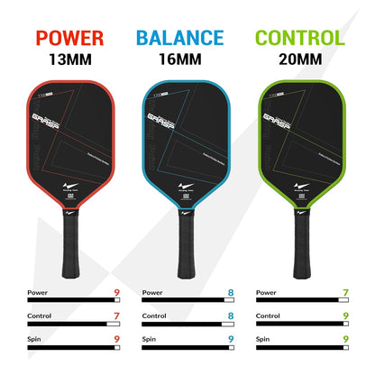 Grasp Balance Pickleball Paddle Navy 16mm T700 Carbon Fiber for Power & Control