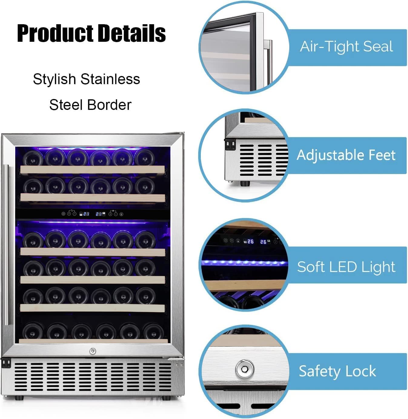 15 Inch Beverage Refrigerator Wine Cooler Mini Fridge W5185B