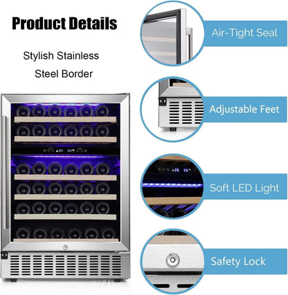 15 Inch Beverage Refrigerator Wine Cooler Mini Fridge W5185B