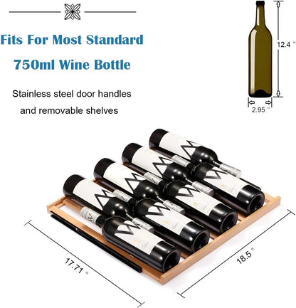 15 Inch Beverage Refrigerator Wine Cooler Mini Fridge W5185B