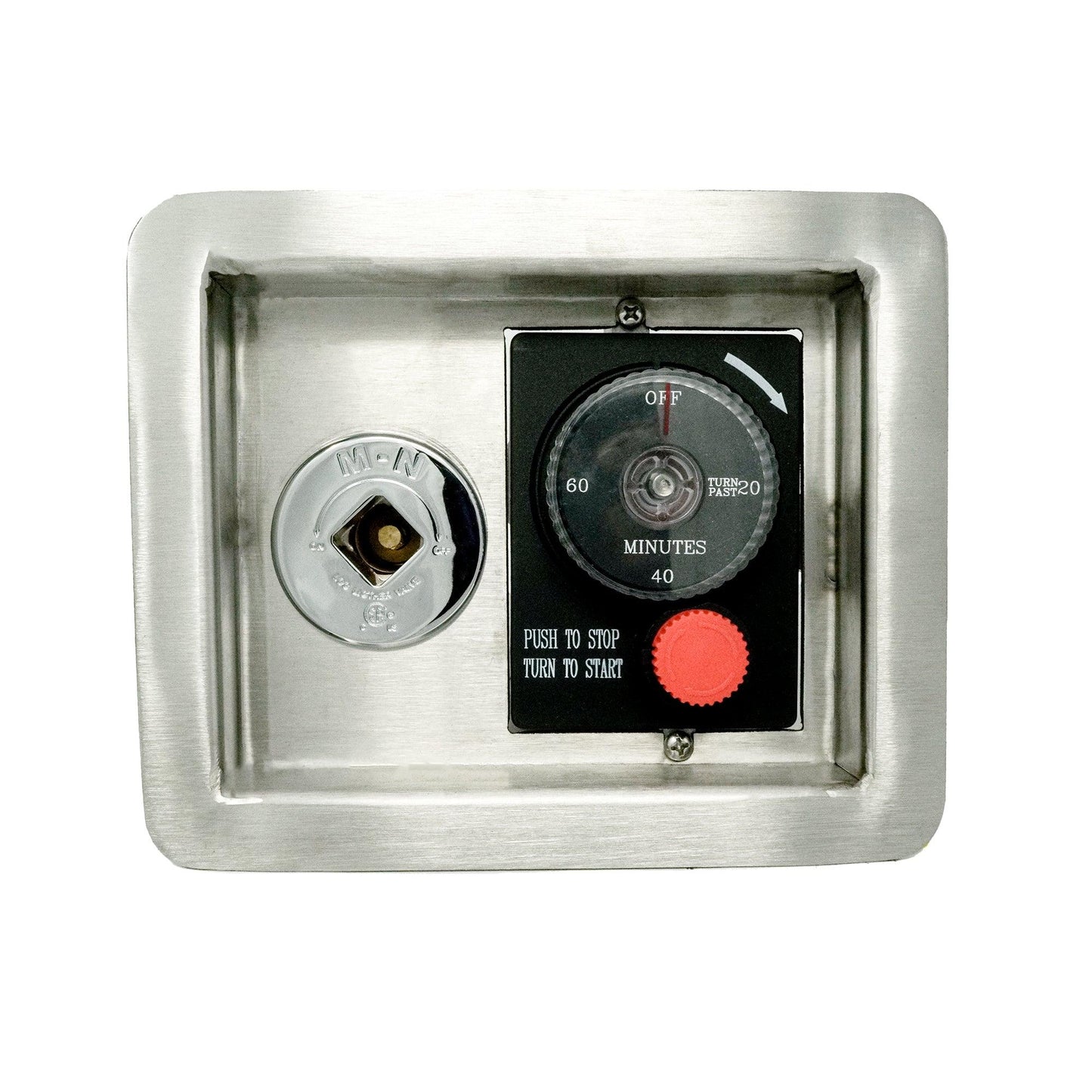 1 Hour Match Lit Gas Timer with E Stop and Key Valve Recessed Panel copy 1
