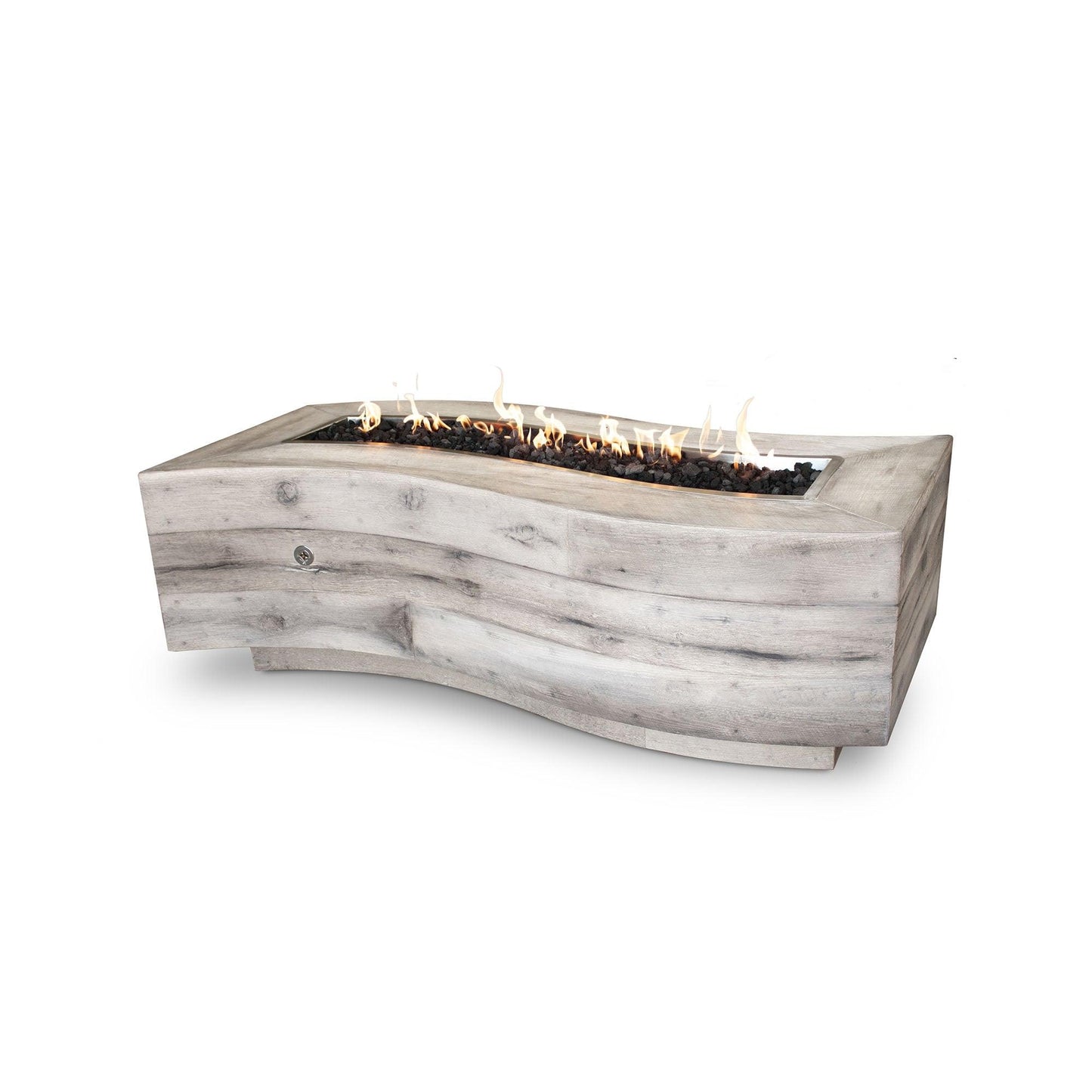 Big Sur GFRC Fire Pit Wood Grain Ivory