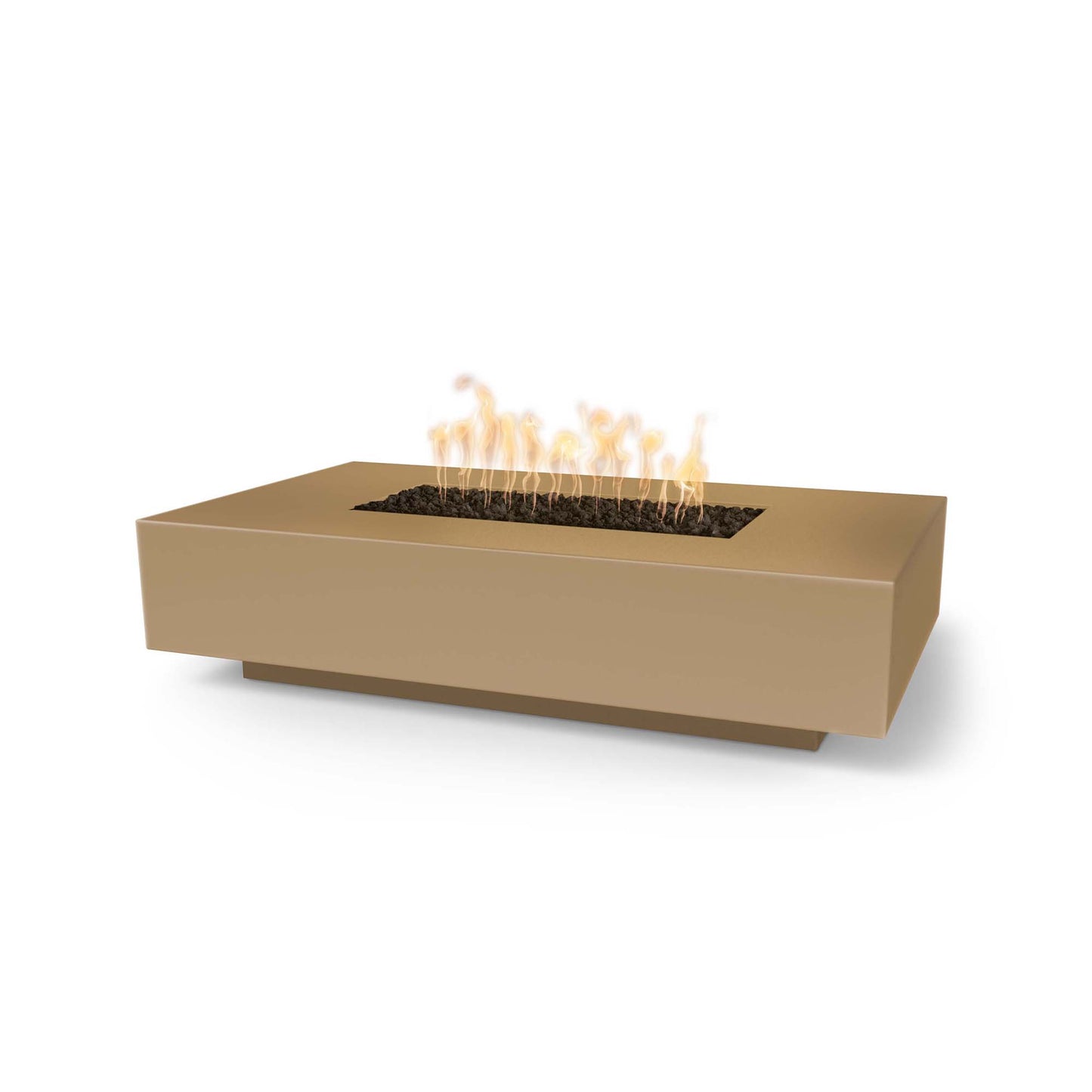 Cabo Linear Concrete Fire Pit 66" - Match Lit