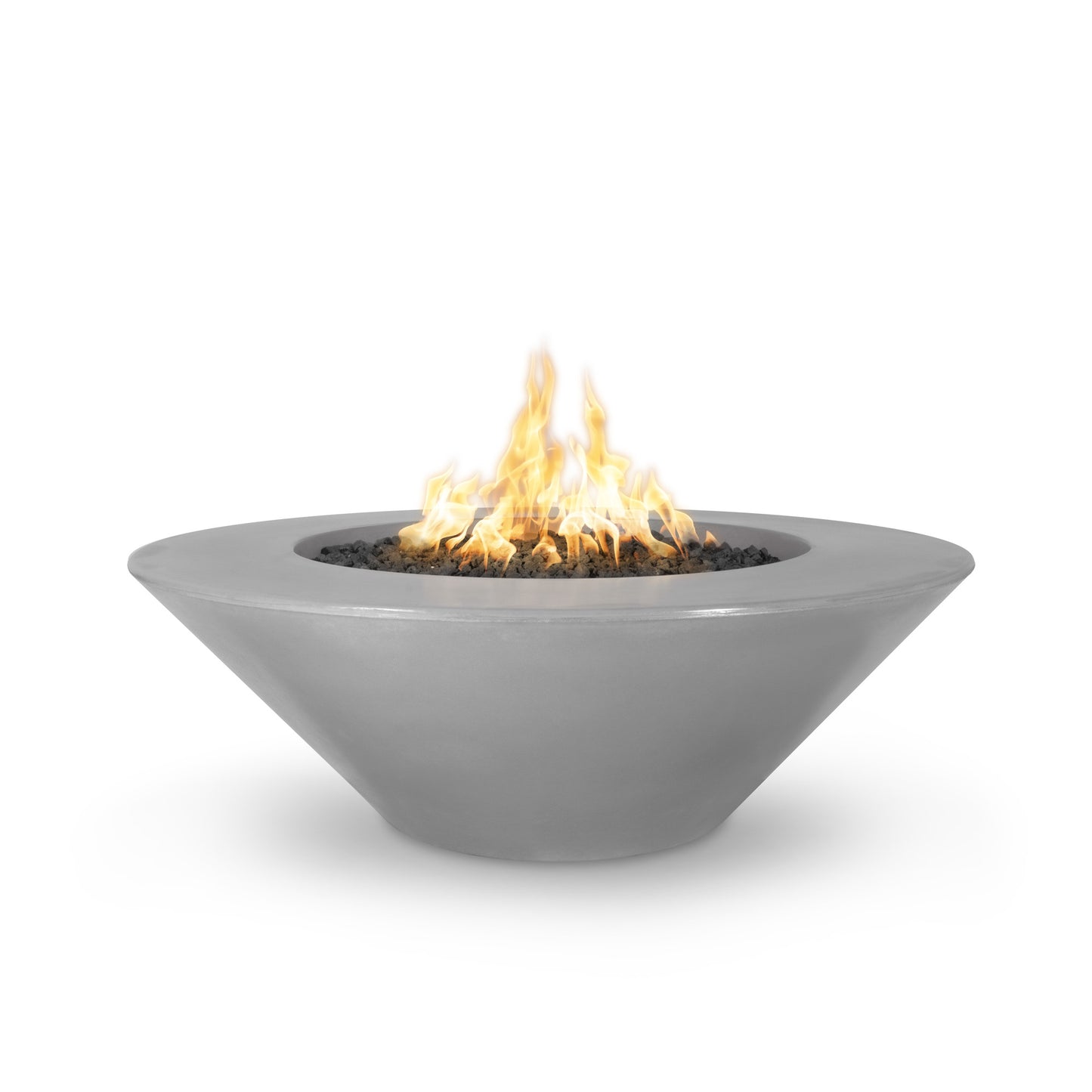 Cazo Wide Ledge Concrete Fire Pit 60" - Match Lit