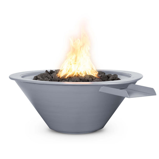 CazoPowderCoatedFireandWaterBowl gray