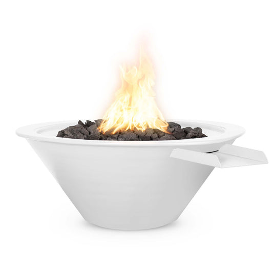 CazoPowderCoatedFireandWaterBowl white