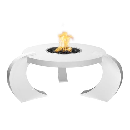 Frisco Metal Fire Pit White scaled