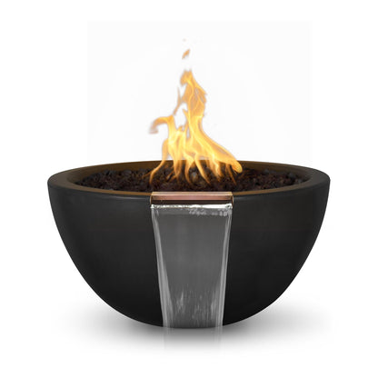 Luna GFRC Fire and Water Bowl 30 inch black