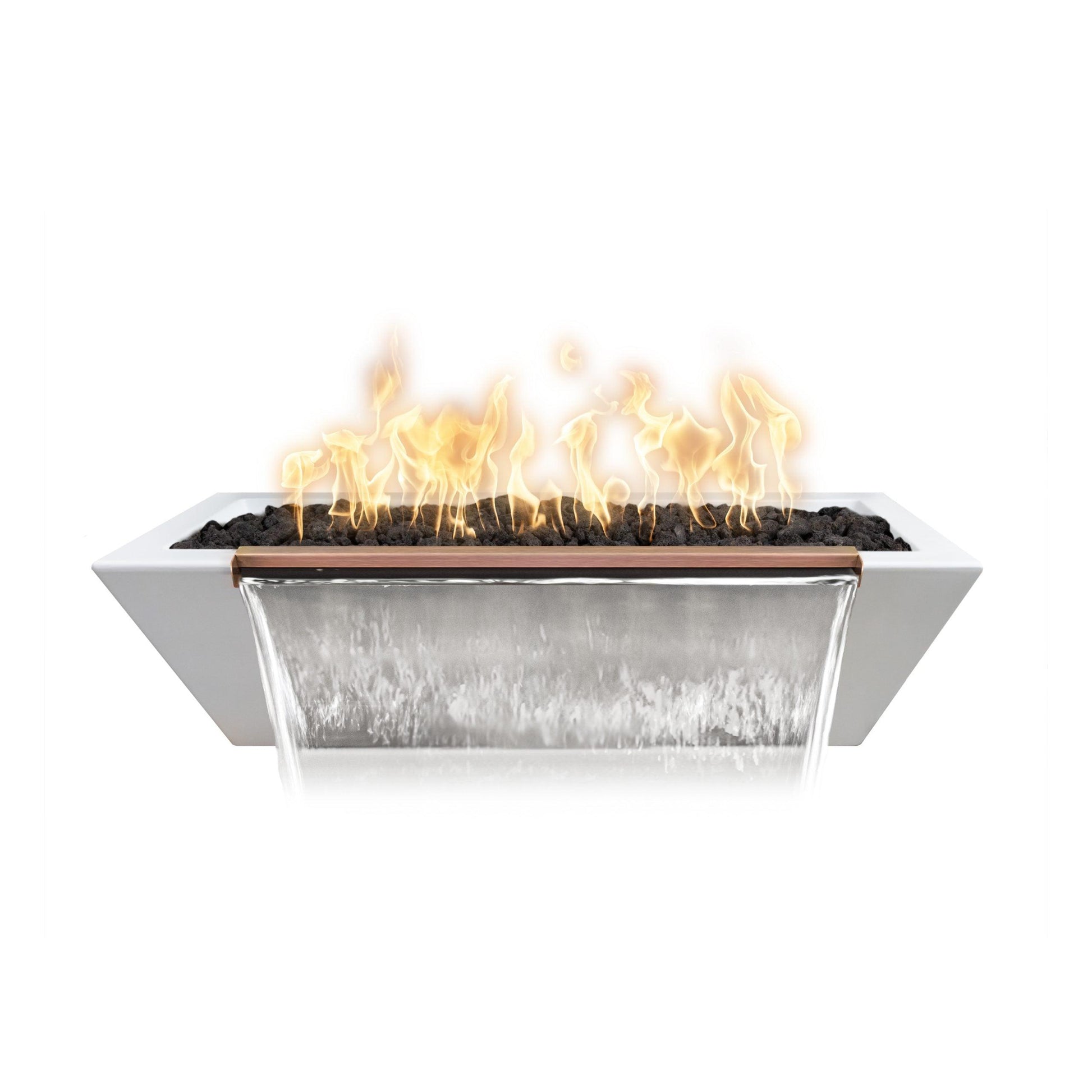 Maya Linear Fire Water Bowl White scaled