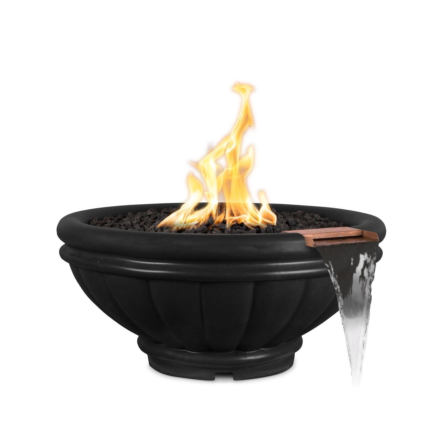 Roma GFRC Fire and Water Bowl Black
