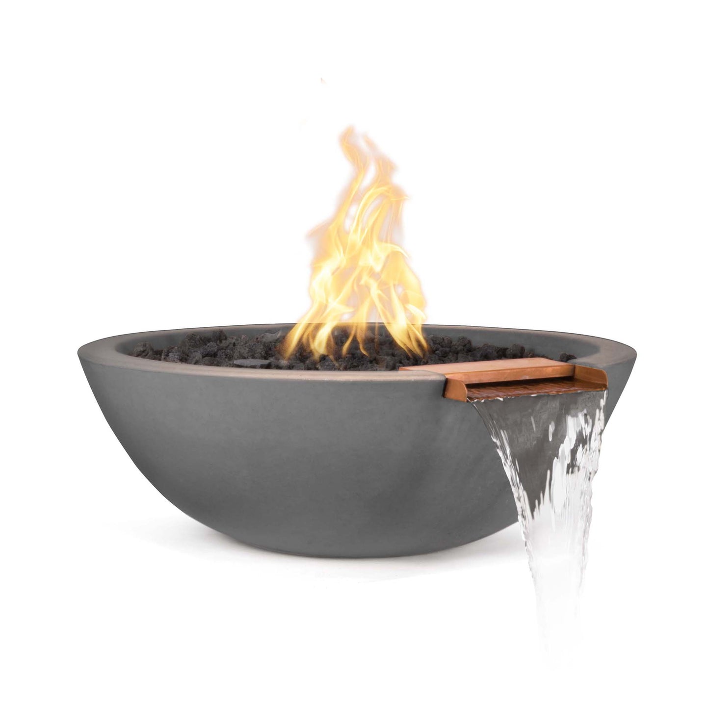 Sedona Concrete Fire and Water Bowl 27" - Electronic Ignition