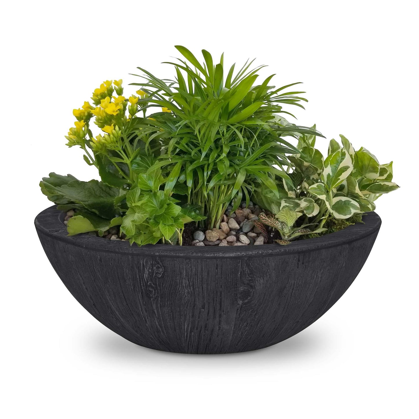 SedonaWoodGrain Planter Ebony