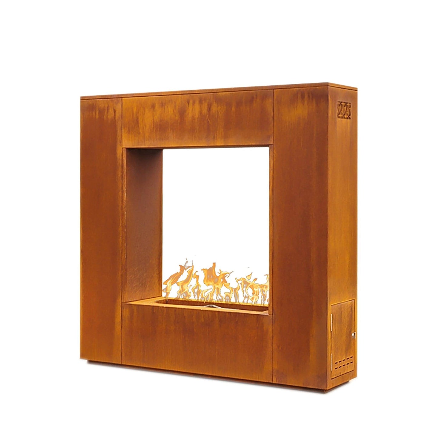 Williams Firepalce in Corten Steel WITH FIRE Product Photo